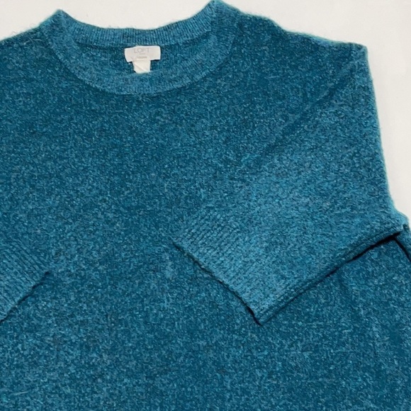 Loft Lounge Teal Green 3/4 Sleeve Sweater - Picture 3 of 11